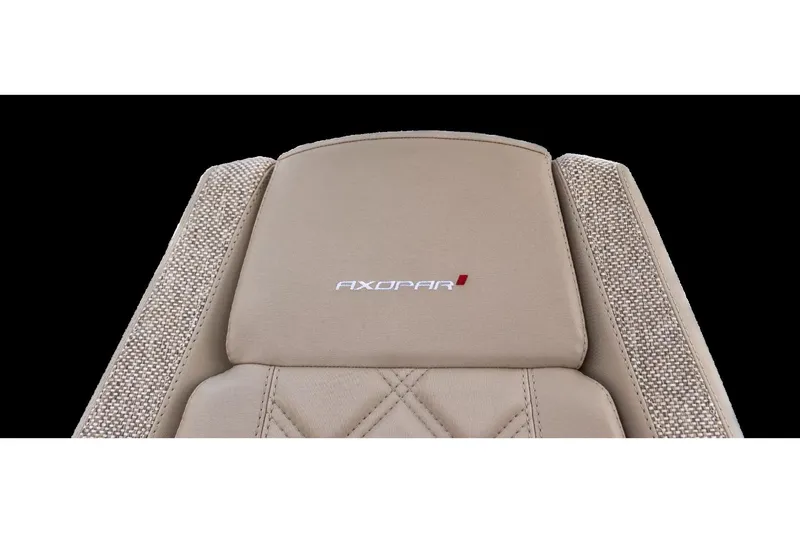 Slide: The Image of Beige seat with Axopar logo, 2026 Axopar 45 XC AC Sandstone Lithium. - 9