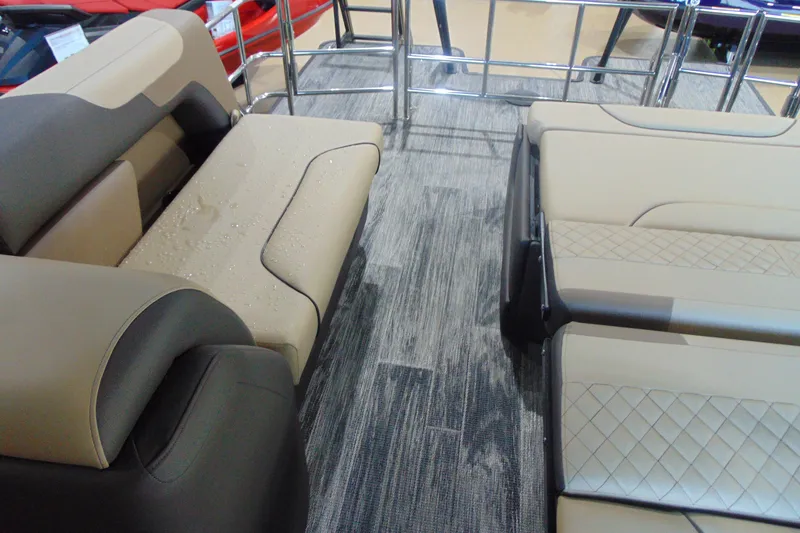 Slide: The Image of Interior seating of 2026 Godfrey Sweetwater 2286 DT iMPACT Tri-Toon boat. - 18