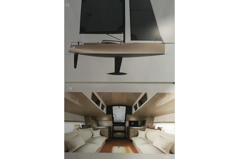 The Image of 2026 Brenta 30 yacht design with sleek exterior and modern interior cabin. - 0