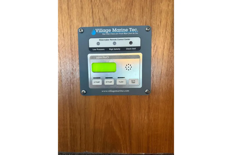 Slide: The Image of Village Marine Tec. watermaker control panel on 1997 Bayliner 47 Motoryacht. - 12