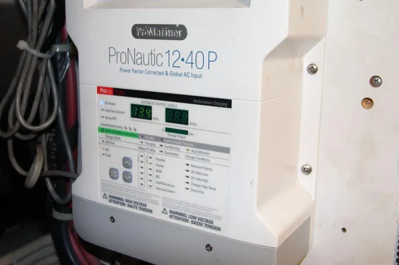 Slide: The Image of ProMariner ProNautic 12-40P charger in 1999 Ocean Yachts 60 Super Sport. - 69