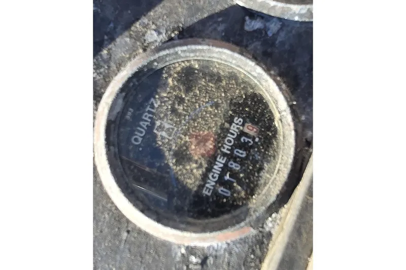 Slide: The Image of Close-up of engine hour meter on 1995 Carver 430 Cockpit Motor Yacht. - 35