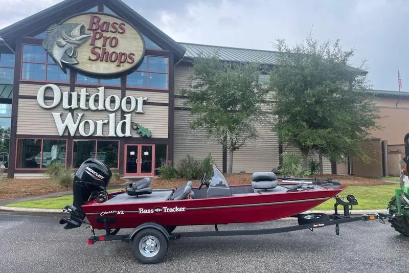 The Image of 2026 Tracker Bass Tracker Classic XL boat outside Bass Pro Shops Outdoor World. - 0