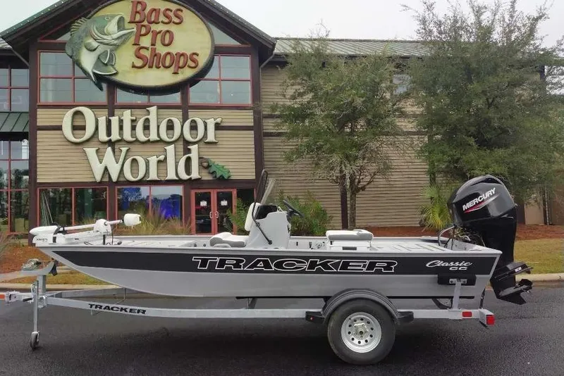 Slide: The Image of 2026 Tracker Bass Tracker Classic CC boat outside Bass Pro Shops Outdoor World. - 8
