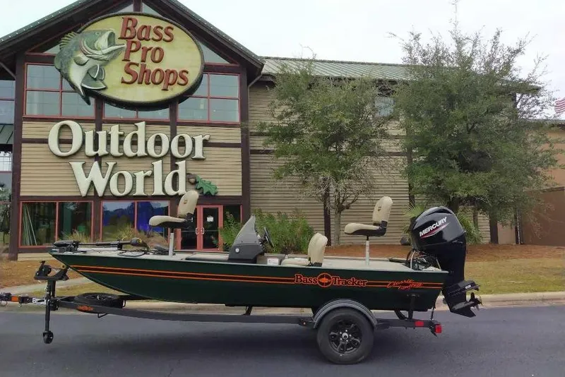 Slide: The Image of 2026 Tracker Bass Tracker Classic Limited boat at Bass Pro Shops Outdoor World. - 5