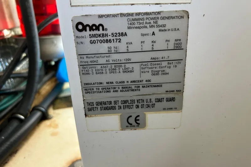 Slide: The Image of Furuno navigation system on 2008 Back Cove 33 boat, displaying nautical map and coordinates. - 30