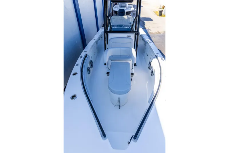 Slide: The Image of 2018 Crevalle 26 Open boat interior with seating and storage. - 15