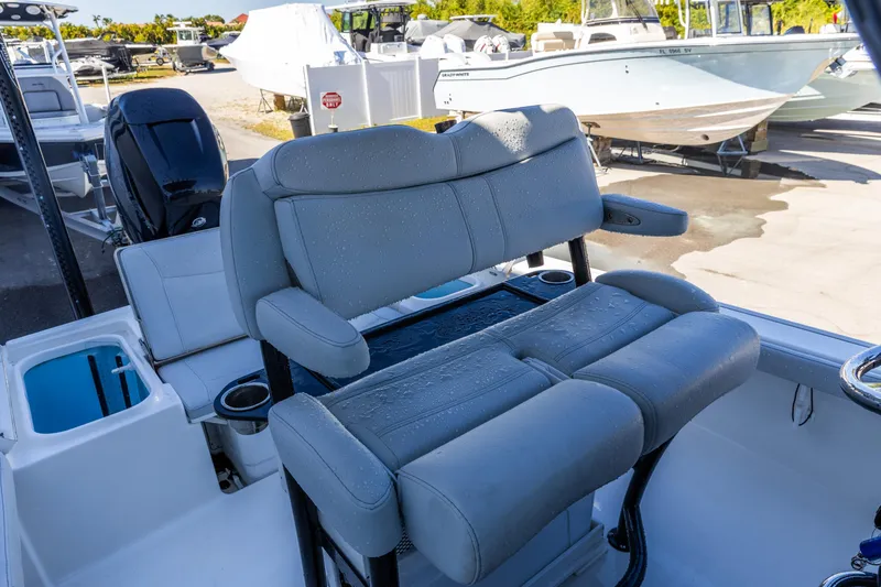 Slide: The Image of 2018 Crevalle 26 Open boat with wet seating and visible outboard motor. - 3