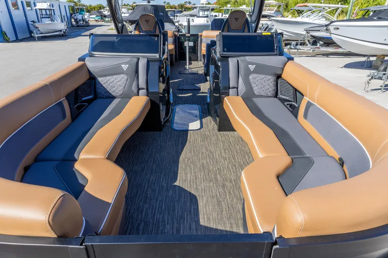 Slide: The Image of Luxurious interior of 2026 Viaggio Diamante UWA boat with spacious seating and modern design. - 4