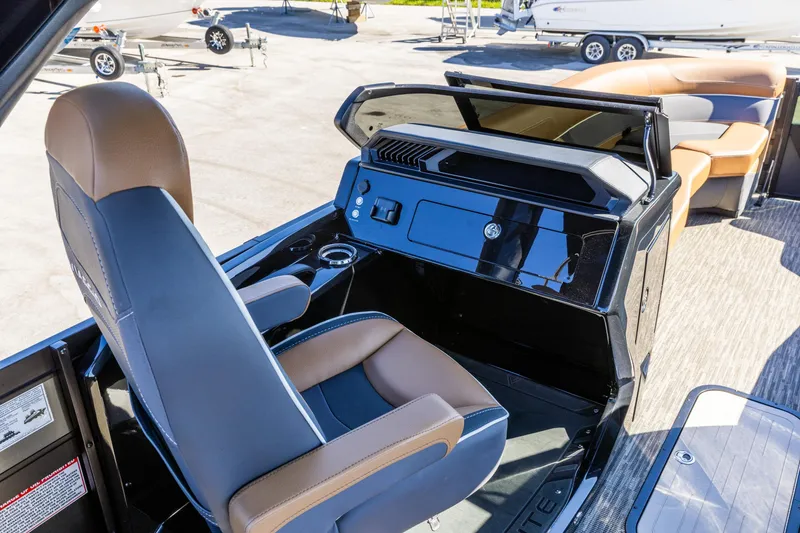 Slide: The Image of Interior of 2026 Viaggio Diamante UWA boat with modern seating and control panel. - 5