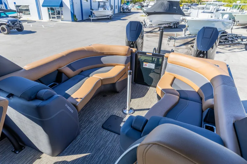 Slide: The Image of Luxurious 2026 Viaggio Diamante UWA boat interior with plush seating and modern design. - 6