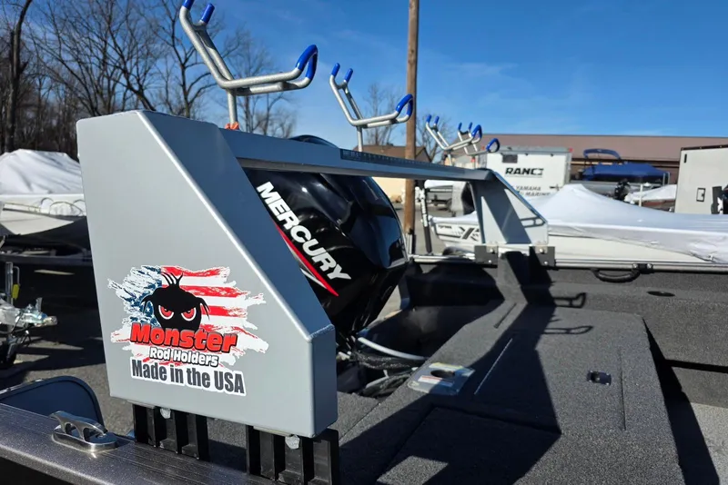 Slide: The Image of 2022 Lund 1675 Adventure SS boat with Monster rod holders and Mercury engine. - 21