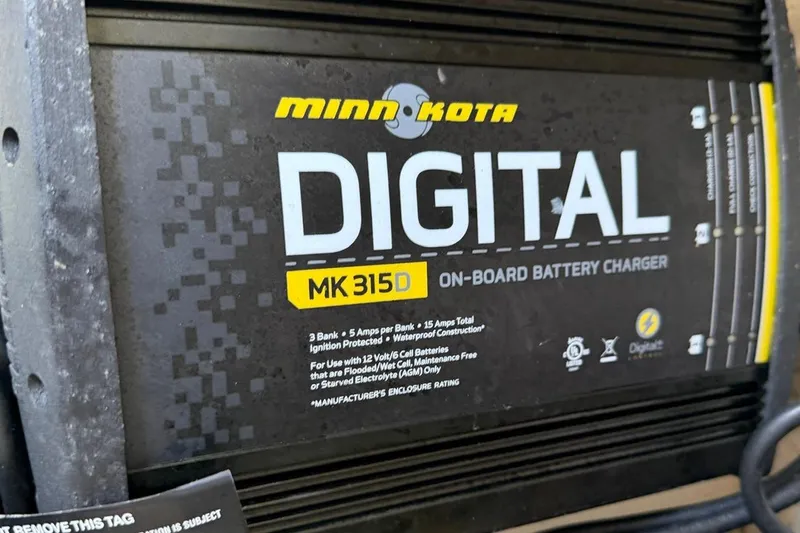 Slide: The Image of Minn Kota MK 315D digital on-board battery charger on 2017 World Cat Glacier Bay Edition. - 51