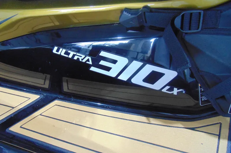 Slide: The Image of 2023 Kawasaki Jetski Ultra 310LX close-up, showcasing model branding and design details. - 4