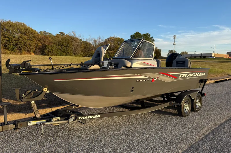 Slide: The Image of 2018 Tracker Targa 18 WT boat with 150HP Mercury engine, 73 hours used. - 2