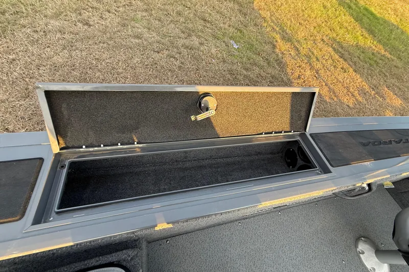 Slide: The Image of 2018 Tracker Targa 18 WT boat interior showing wiring and battery compartment. - 69