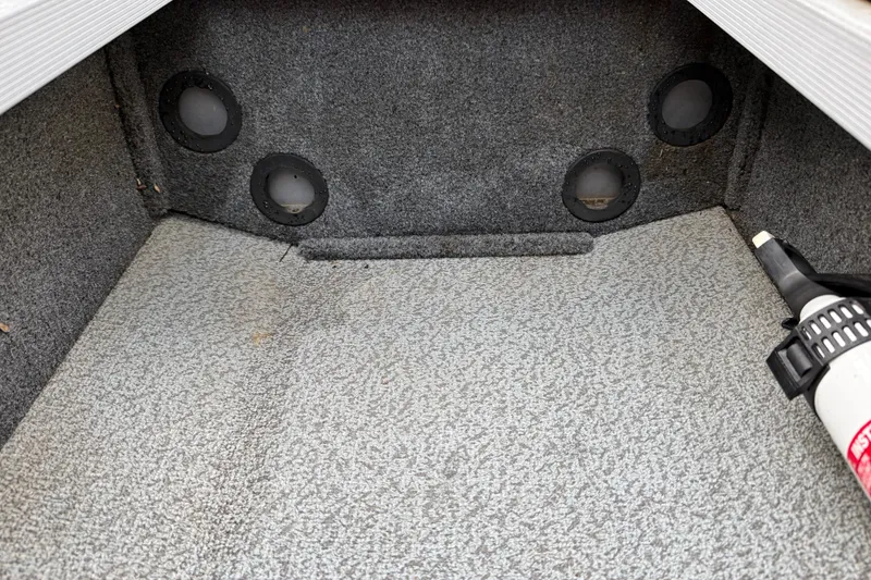 Slide: The Image of Battery compartment of 2018 Tracker Targa 18 WT boat, showing wiring and connections. - 74