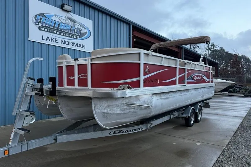Slide: The Image of 2014 JC NepToon 24 Limited pontoon boat on trailer at Foothills Marine Center. - 3