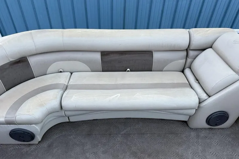 Slide: The Image of 2014 JC NepToon 24 Limited boat storage compartments, open and empty. - 7