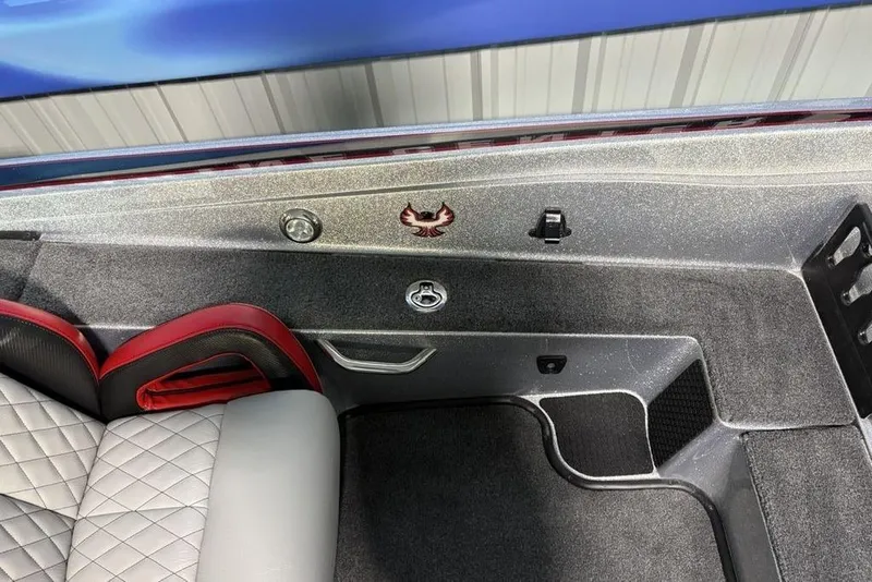 Slide: The Image of Interior of 2026 Phoenix 721 ZXL boat with quilted seats and sleek design. - 17