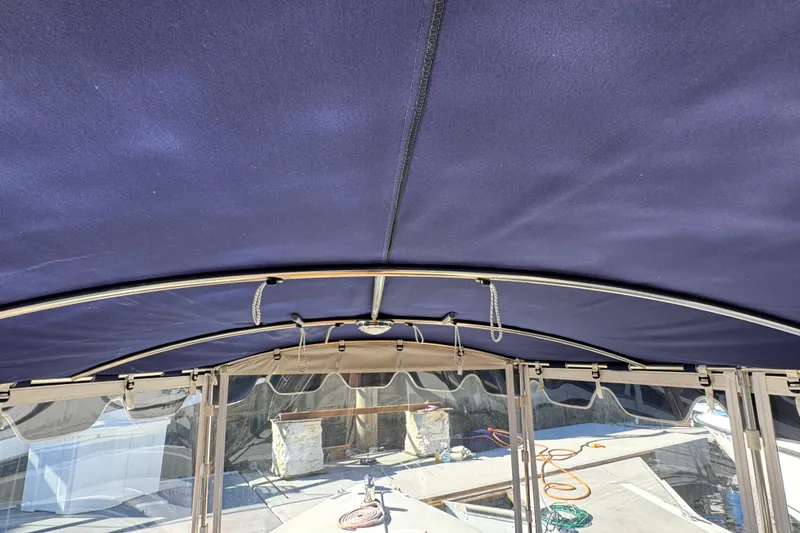 Slide: The Image of Interior view of a 2008 Duffy Snug Harbor boat canopy and dock. - 15