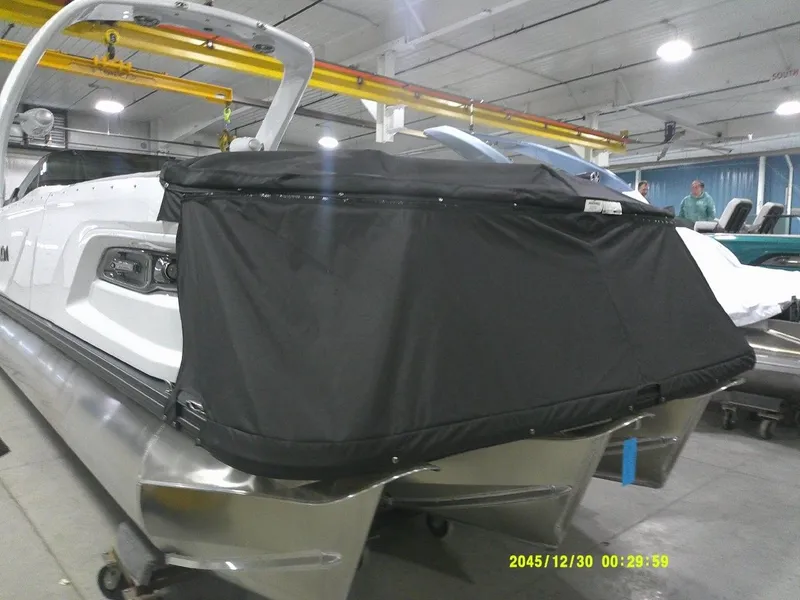 Slide: The Image of Avalon 27 FT Excalibur Elite Carbon Series Windshield w/ Twin 500HP Mercury's AND JOYSTICK CONTROLS!! 2026 - 10