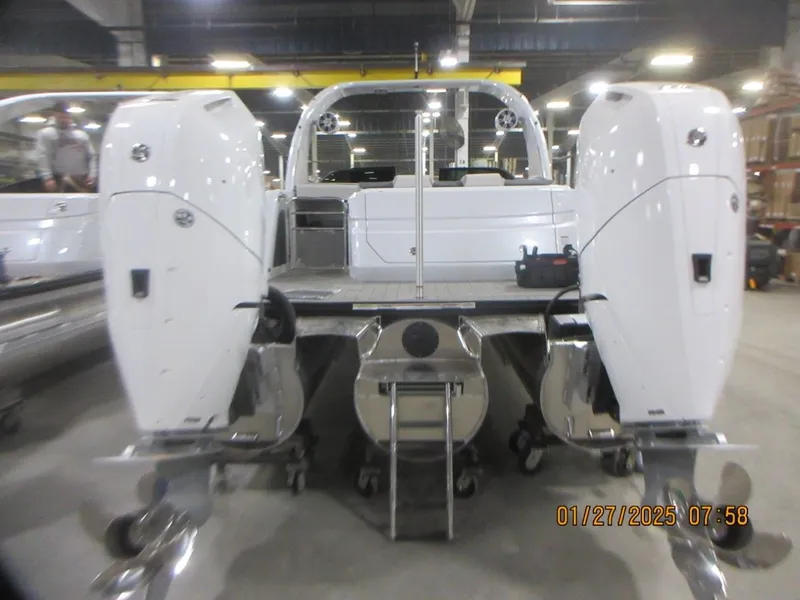 Slide: The Image of Avalon 27 FT Excalibur Elite Carbon Series Windshield w/ Twin 500HP Mercury's AND JOYSTICK CONTROLS!! 2026 - 11