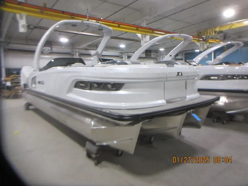 Slide: The Image of Avalon 27 FT Excalibur Elite Carbon Series Windshield w/ Twin 500HP Mercury's AND JOYSTICK CONTROLS!! 2026 - 12