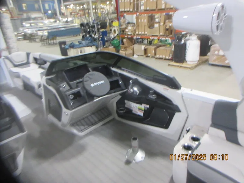 Slide: The Image of Avalon 27 FT Excalibur Elite Carbon Series Windshield w/ Twin 500HP Mercury's AND JOYSTICK CONTROLS!! 2026 - 13