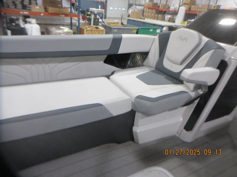 Slide: The Image of Avalon 27 FT Excalibur Elite Carbon Series Windshield w/ Twin 500HP Mercury's AND JOYSTICK CONTROLS!! 2026 - 14