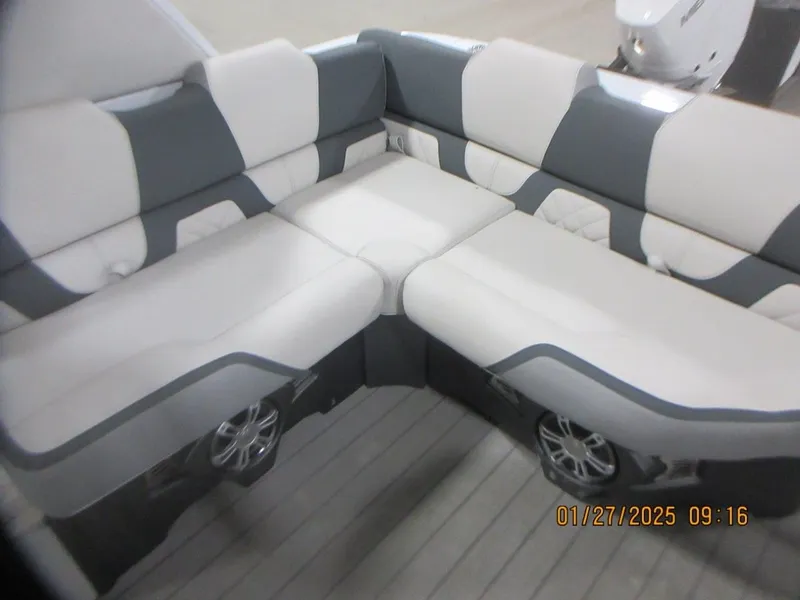 Slide: The Image of Avalon 27 FT Excalibur Elite Carbon Series Windshield w/ Twin 500HP Mercury's AND JOYSTICK CONTROLS!! 2026 - 15