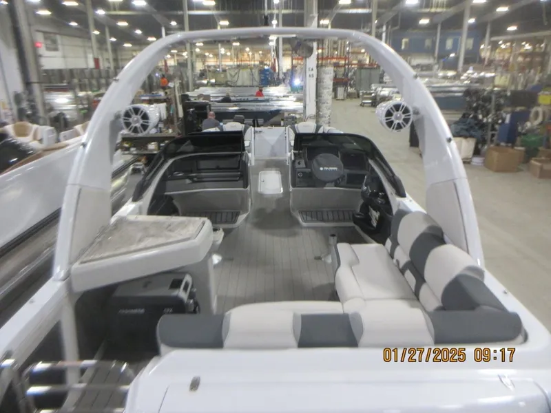 Slide: The Image of Avalon 27 FT Excalibur Elite Carbon Series Windshield w/ Twin 500HP Mercury's AND JOYSTICK CONTROLS!! 2026 - 16