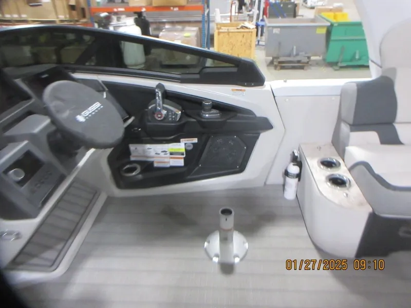 Slide: The Image of Avalon 27 FT Excalibur Elite Carbon Series Windshield w/ Twin 500HP Mercury's AND JOYSTICK CONTROLS!! 2026 - 5