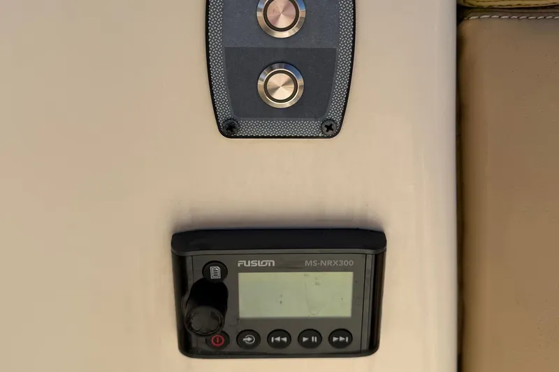 Slide: The Image of Control panel and Fusion MS-NRX300 on 2022 Scout 330 LXF boat. - 65