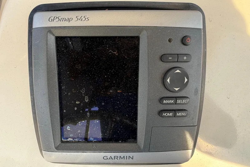 Slide: The Image of Garmin GPSmap 545s device on 2008 Scout 205 Sportfish boat dashboard. - 21