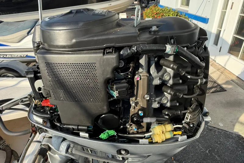 Slide: The Image of 2018 Sundance K16CC boat engine, detailed view of internal components. - 6