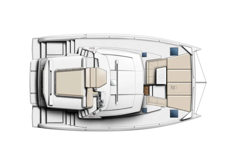 Slide: The Image of Top view of 2026 Bali 4.2 boat layout, showcasing spacious interior design. - 27