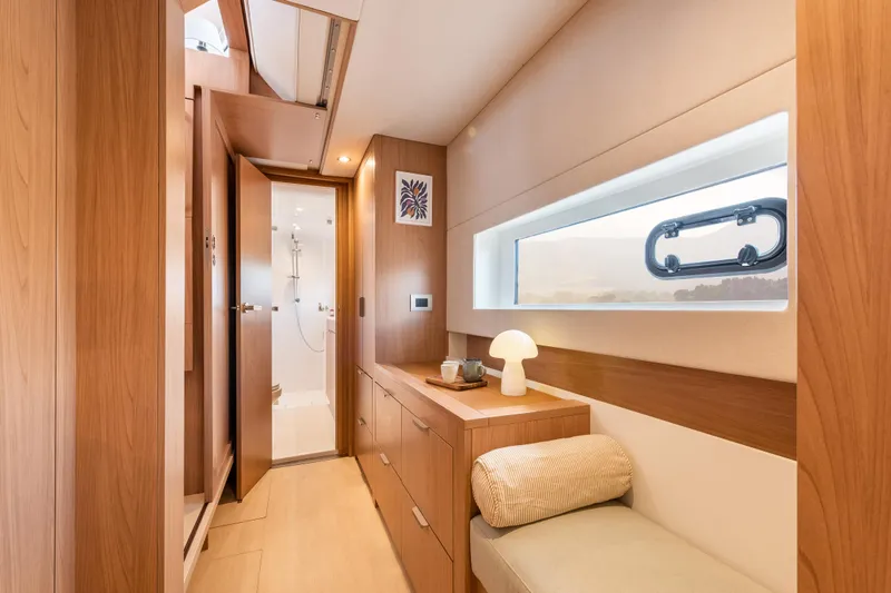 Slide: The Image of Luxurious interior of 2026 Bali CATSMART yacht with modern design and elegant furnishings. - 21