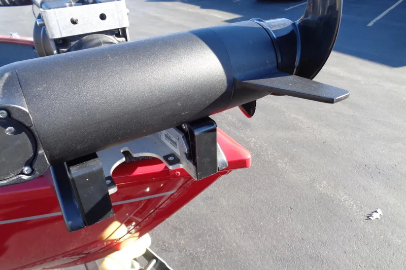 Slide: The Image of 2022 Lund 1650 Rebel XL SS boat motor detail on a sunny day. - 18