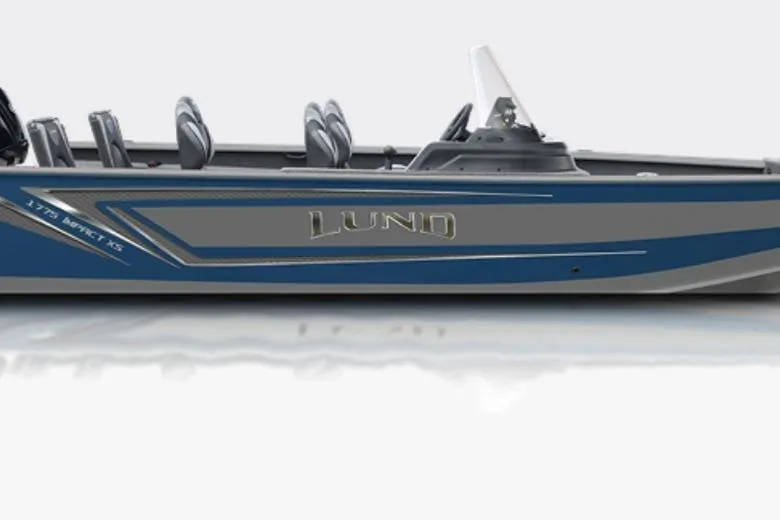 The Image of 2026 Lund 1775 Impact XS SS boat on trailer at Hennepin Marine dealership. - 0