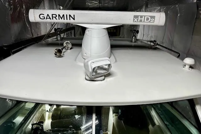 Slide: The Image of Boston Whaler 285 Conquest 2016 with Garmin xHD2 radar on roof. - 27