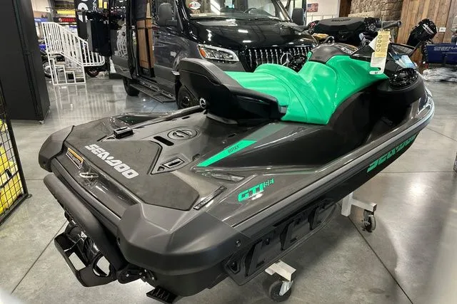 Slide: The Image of 2026 Sea-Doo GTI jet ski displayed in showroom. - 6