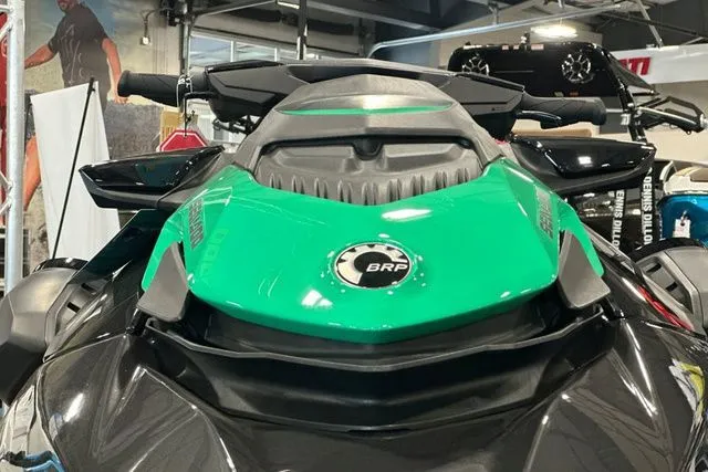 Slide: The Image of 2026 Sea-Doo GTI jet ski displayed in showroom. - 7