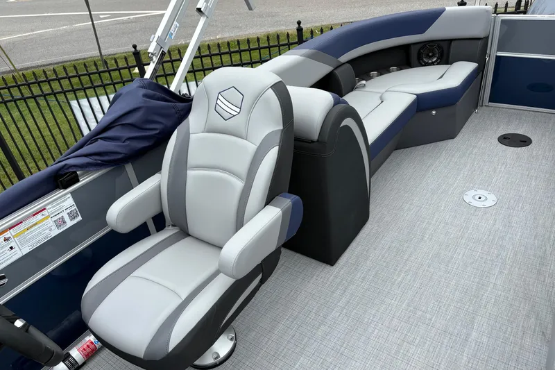 Slide: The Image of 2026 South Bay S 224 boat interior with plush seating and modern design. - 7