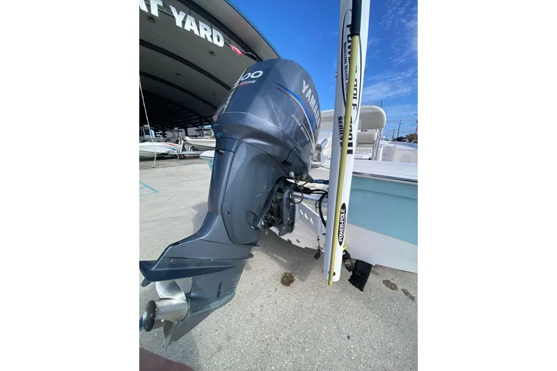 Slide: The Image of 2006 Sea Quest 2100 Probay boat with Yamaha outboard motor at a yacht yard. - 20