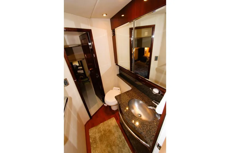 Slide: The Image of Luxurious bathroom interior of 2007 Sea Ray 580 Sedan Bridge yacht. - 15