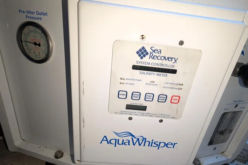 Slide: The Image of Sea Recovery Aqua Whisper system controller on 2007 Sea Ray 580 Sedan Bridge yacht. - 35