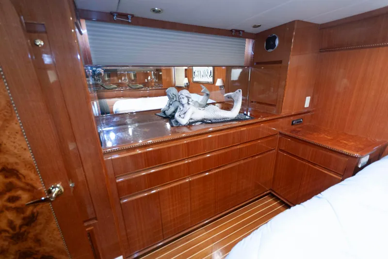 Slide: The Image of Luxurious wooden interior of 2007 Novatec 55 Islander CPMY yacht cabin. - 36