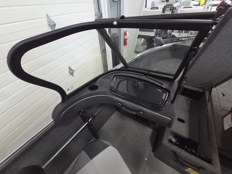 Slide: The Image of Interior view of the 2026 Crestliner 1650 Hawk boat. - 12