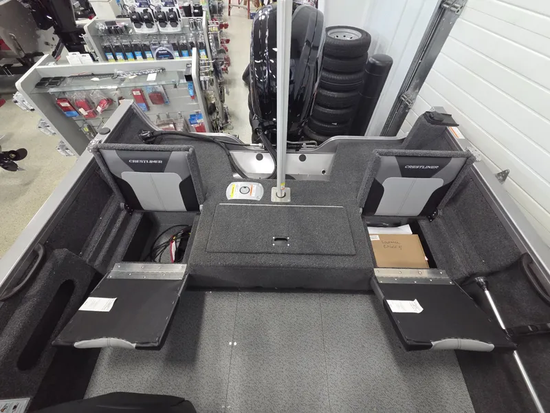 Slide: The Image of Interior view of Crestliner 1650 Hawk boat, model year 2026. - 19